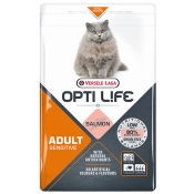 Opti Life Sensitive With Salmon сухой корм для кошек с чувствительным пищеварением с лососем 2.5 кг (арт 413197)