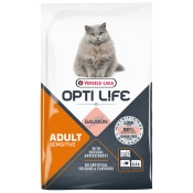 Opti Life Sensitive With Salmon сухой корм для кошек с чувствительным пищеварением с лососем 7.5 кг (арт 413227)