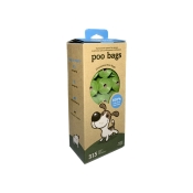 Poo Bags одноразовые пакеты для уборки за животными без запаха в рулонах, 315 шт 21 рулон по 15 пакетов (арт 20220100)