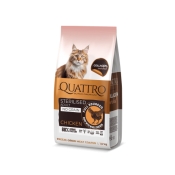 Quattro Cat Grain Free Chicken Sterilised Adult сухой беззерновой корм для взрослых стерилизованных котов с мясом курицы 1.5 кг (арт 07946)