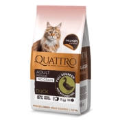 Quattro Cat Grain Free Chicken Indoor Adult сухой беззерновой корм для взрослых котов живущих в помещении с мясом курицы 1.5 кг (арт 07949)