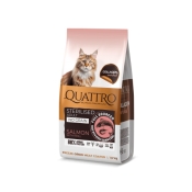 Quattro Cat Grain Free Salmon & Krill Sterilised Adult сухой беззерновой корм для взрослых стерилизованных котов с мясом лосося и крилем 1.5 кг (арт 7947)