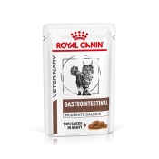 Royal Canin Gastro-Intestinal Moderate Calorie Pouches Adult Poultry вологий лікувальний корм для дорослих котів схильних до зайвої ваги при захворюваннях ШКТ з м’ясом птиці