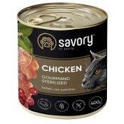 Savory With Chicken влажный корм для стерилизованных кошек, с ягненком, 100 г (арт 30761)