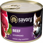 Savory Dog Gourmand Beef влажный корм для собак с говядиной 200 г (арт 30426)