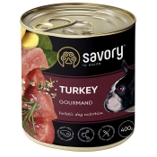 Savory Dog Gourmand Turkey влажный корм для собак с индейкой 400 г (арт 30518)