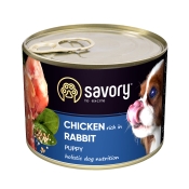 Savory Puppy All Breed With Rabbit влажный корм для щенков с кроликом 200 г (арт 30570)