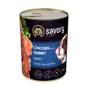 Savory Puppy All Breed With Rabbit влажный корм для щенков с кроликом 400 г (арт 30587)