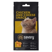 Savory Snack Chicken&Cheese хрустящие лакомства Подушечки для прихотливых кошек, с курицей и сыром, 60 г (арт 31461)