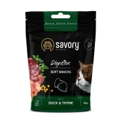 Savory With Duck мягкое лакомство для улучшения пищеварения кошек, утка с тимьяном, 50 г (арт 31409)