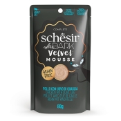 Schesir Cat After Dark Chicken&Quail Egg Mousse влажный корм для кошек с курицей и перепелиными яйцами мусс 80 г (арт 132208)