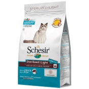 Schesir Cat Sterilized & Light Fish сухой корм для стерилизованных , склонных к полноте котов с рыбой 400 г (арт ШКВСР0,4)