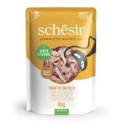 Schesir Cat Tuna&Chicken in Jelly влажный корм для кошек с тунцем и курицей в желе 85 г (арт 171016)