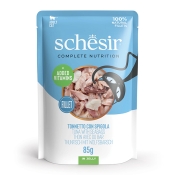 Schesir Cat Tuna&Seabass in Jelly влажный корм для кошек с тунцем и морским окунем в желе 85 г (арт 171054)