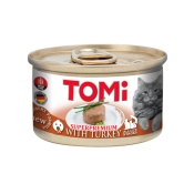 TOMi Cat Turkey консервы для котов, мусс с индейкой 85 г (арт 201008)