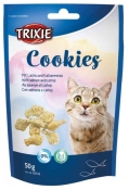 Trixie Cookies лакомство для кошек печенье с лососем и кошачьей мятой 50 г (арт 42743)