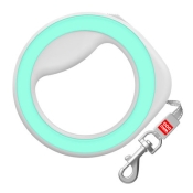 Collar Round Light green повідець-рулетка для собак кругла салатова зі світловідбивною стрічкою розмір XS-M (арт 81275)