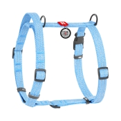 WauDog Re-cotton Blue шлея для собак анатомічна Н-подібна з ручкою блакитна S (арт 25912)