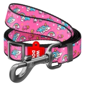 Повідець WAUDOG Nylon, "Єдинороги", регульований, Ш 25 мм, Дл 152-183 см, L (арт 5316)