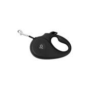 Collar Black повідець-рулетка для собак чорна зі світловідбивною стрічкою розмір XS (арт 81231)