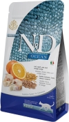 Farmina Cat N&D Ocean Low Grain Cod & Orange Adult сухий корм для дорослих котів з м’ясом тріски та апельсином