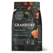 Grandorf Cat Grain Free Fresh Salmon & Sweet Potato Sterilised Adult сухий беззерновий корм для дорослих стерилізованих котів з м’ясом лосося та бататом