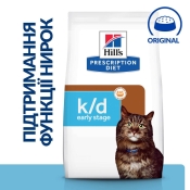 Hill`s Prescription Diet k/d Kidney Care Early Stage сухой корм для котов с заболеванием почек 3 кг (арт 605993)