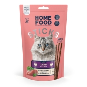 HOME FOOD CAT GRAIN FREE TURKEY & CATNIP MEAT STRIPS ALL LIFE STAGES - 0.04 КГ (арт 7010036)
