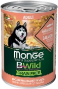 Monge Dog Bwild Grain Adult Salmone вологий беззерновий корм для собак 400 г (арт 70012621)