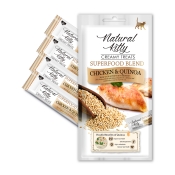 Natural Kitty Creamy Treats Chicken with Quinoa кремові ласощі для котів з куркою та кіноа 4х12 г (арт OTU15403)