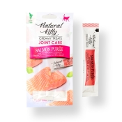 Natural Kitty Fuctional Creamy Treat Salmon Puree Joint Care функціональні крем-снеки догляд за суглобами для котів пюре з лосося 4х12 г (арт SNK24012)