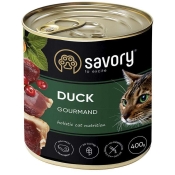 Savory With Duck вологий корм для дорослих вибагливих котів, з качкою, 400 г (арт 30624)