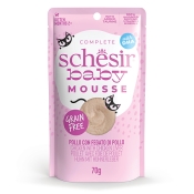 Schesir Kitten Baby Mousse Chicken & Chicken Liver вологий корм для кошенят мусс з куркою та печінкою 70 г (арт 139047)