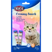 Trixie Creamy Snacks рідкі ласощі для котів з тунцем і креветками 5 шт х 14 г (арт 42682)